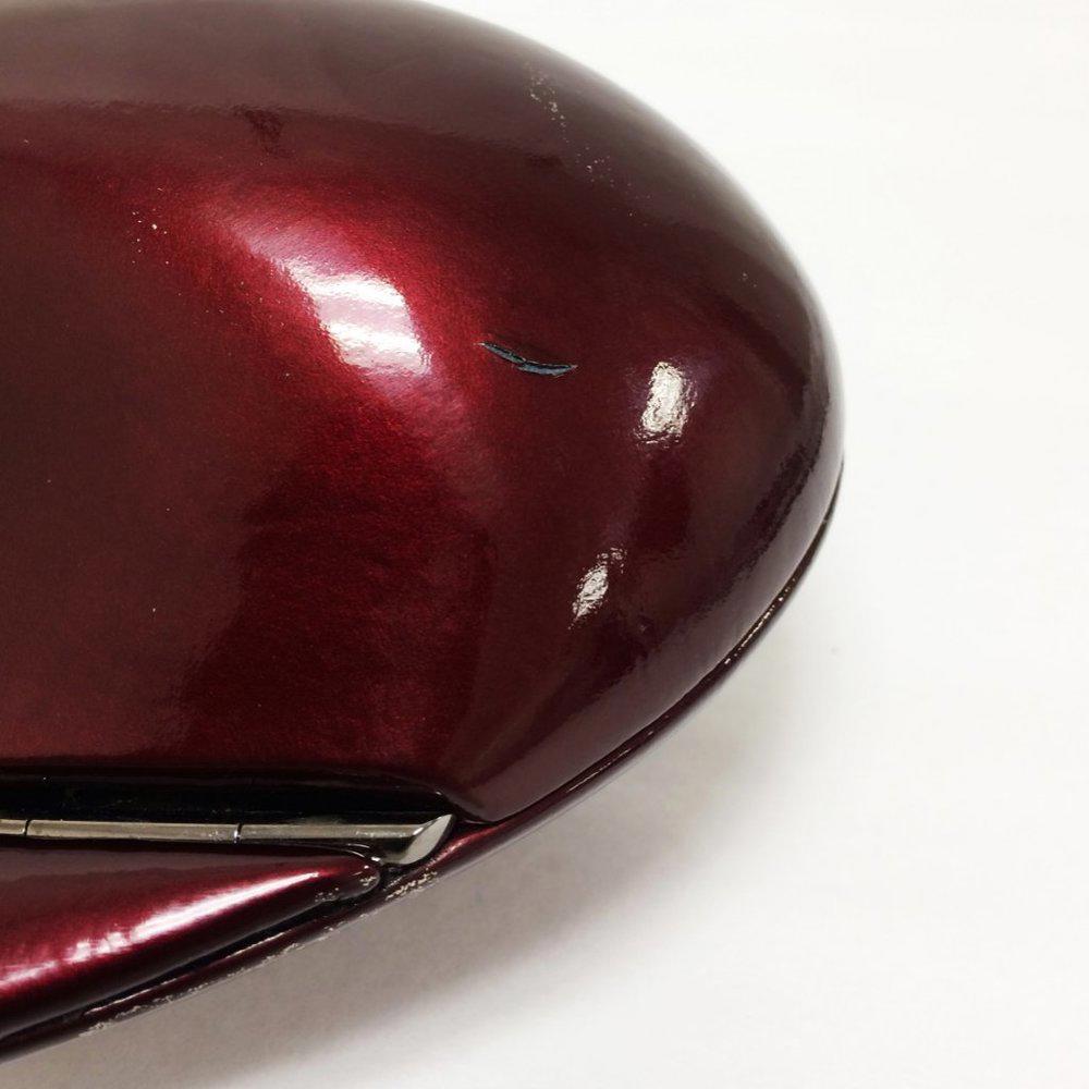 CHANEL Bordeaux Patent Leather Clutch Bag