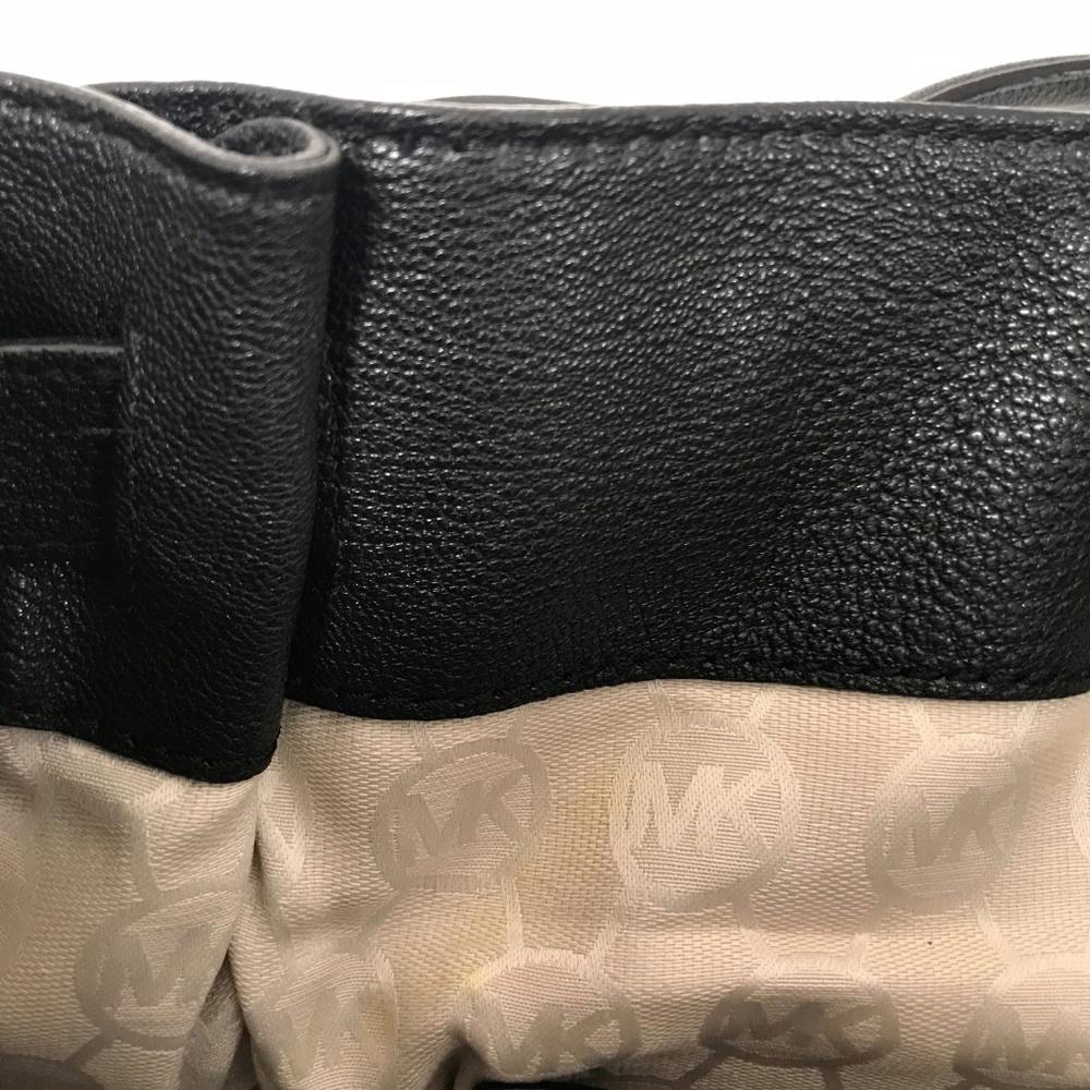Michael Kors Hamilton Black Leather Satchel