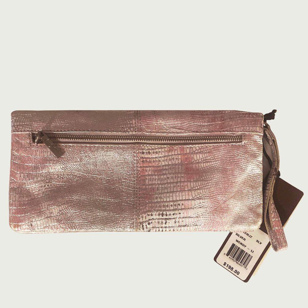 Junior Drake Wendy Embossed Silver Clutch Bag