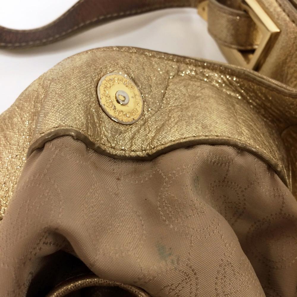 Michael Michael Kors Gold Leather Shoulder Bag