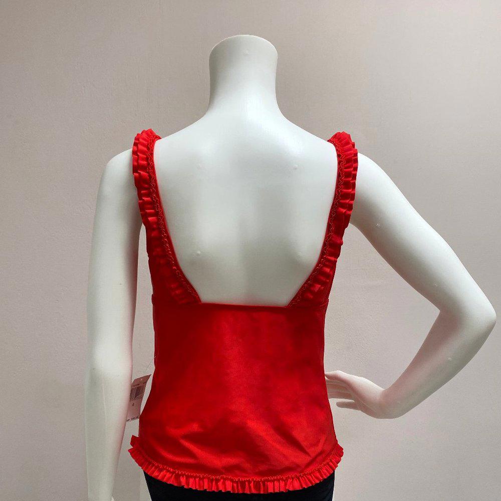 ABS by Allen Schwartz Red Tankini Swim Top