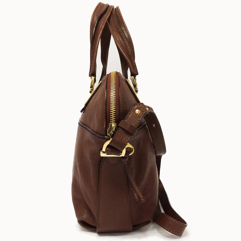 CHLOE` Angie Medium Brown Leather Shoulder Bag