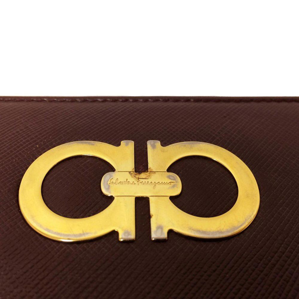 Salvatorte Ferragamo Double Gancio Oxblood Wallet
