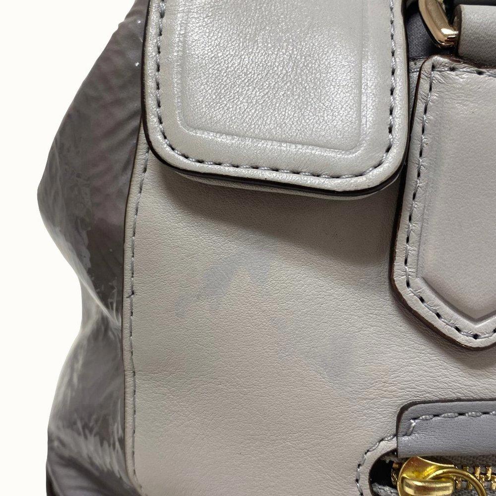 COACH 25073 Poppy Colorblock Grey Satchel