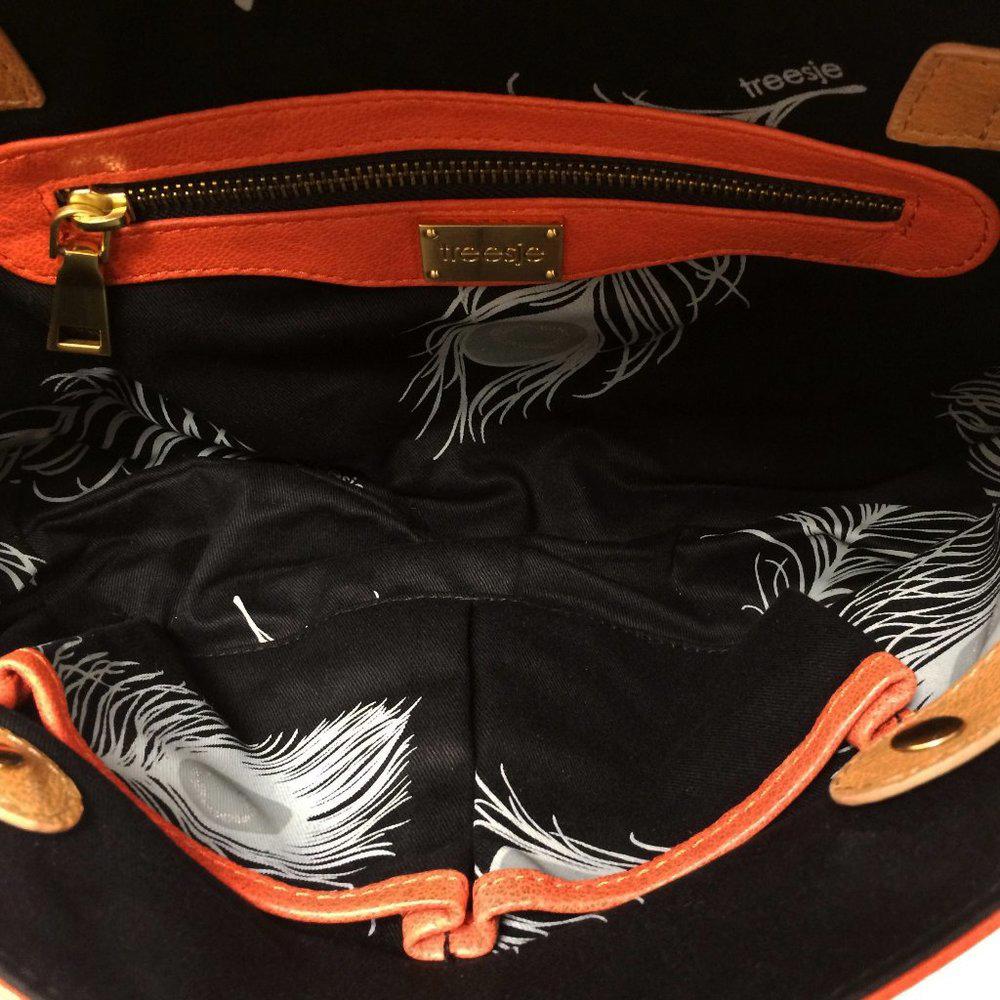 Treesje Jackson Tangerine leather Satchel Bag