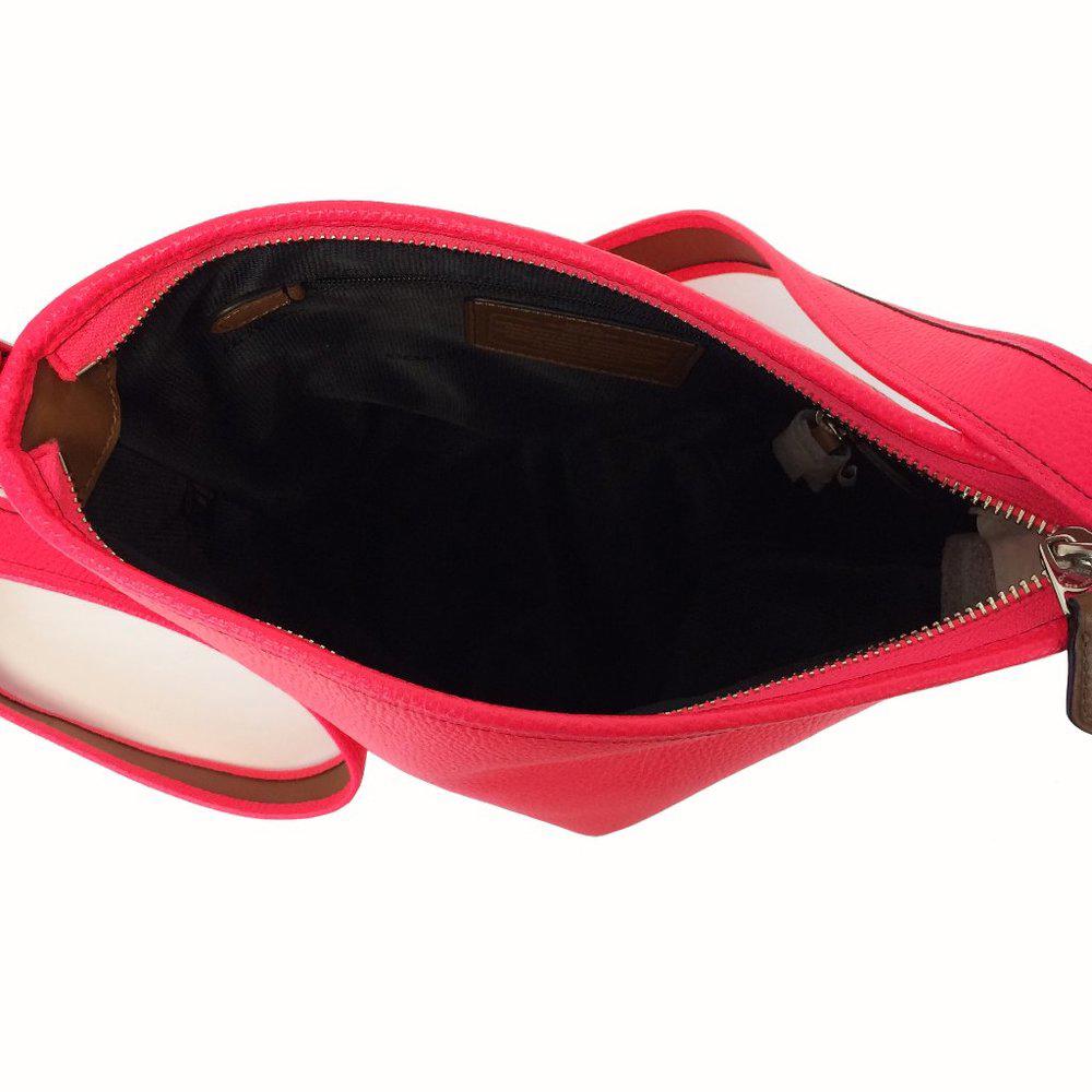 COACH 34527 Neon Pink Mini Leather Duffle