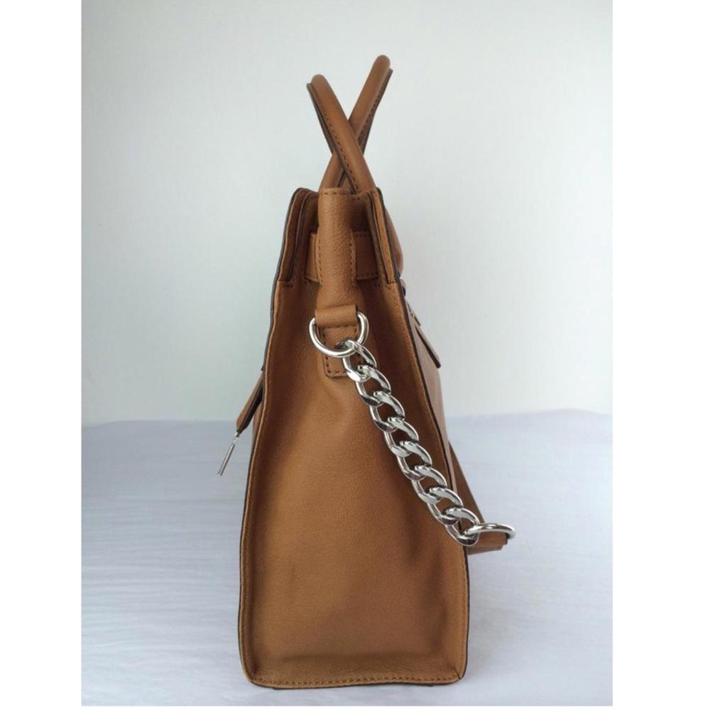 MICHAEL KORS Hamilton Large Brown Leather Satchel Bag