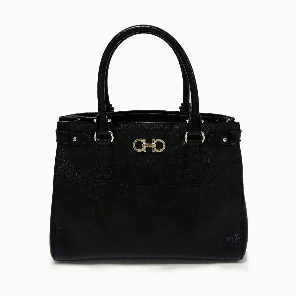 Salvatore Ferragamo Batik Saffiano Leather Satchel