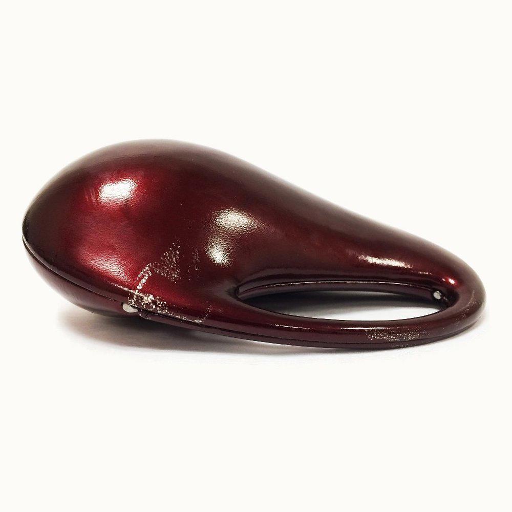 CHANEL Bordeaux Patent Leather Clutch Bag