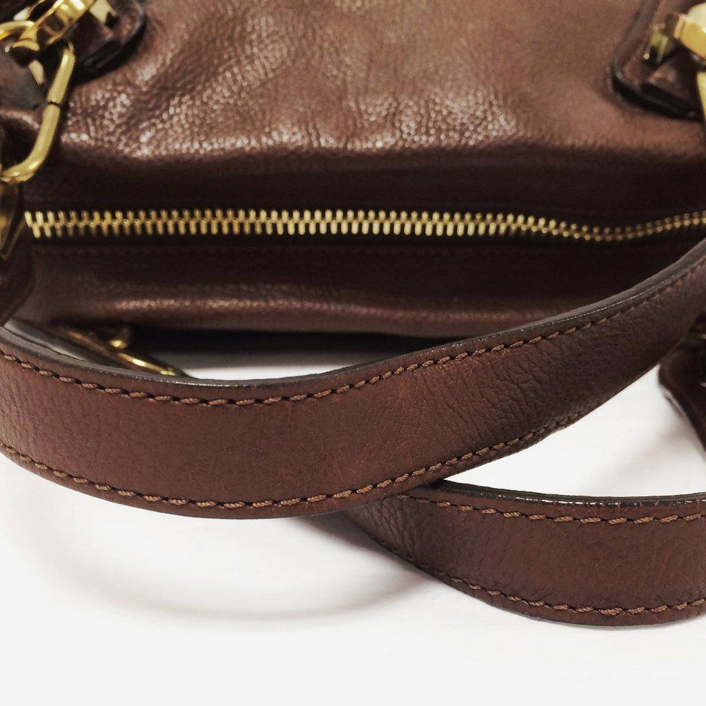 Chloe` Paraty Brown Leather Shopper Bag