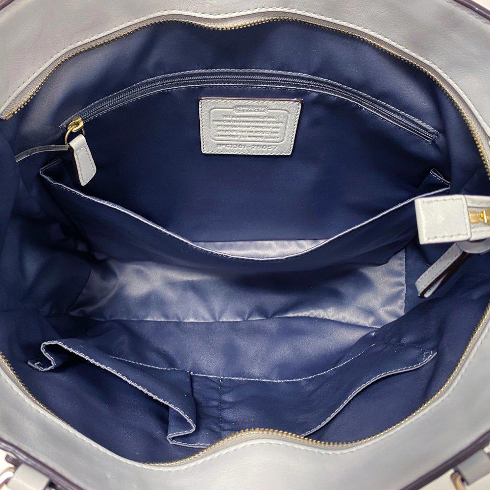 COACH 25057 Blaire Grey Color block Conv. Tote