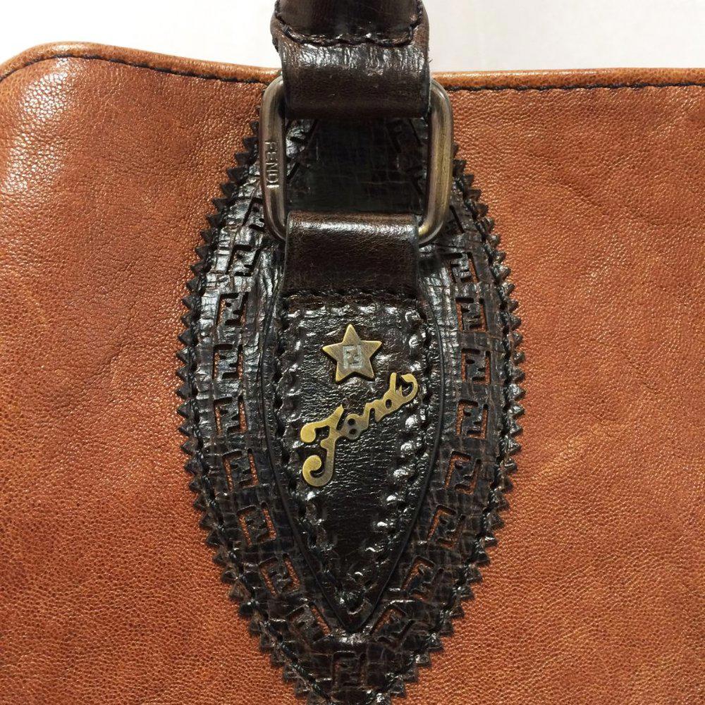 Fendi Du Jour Crisp Brown Nappa Leather Bag