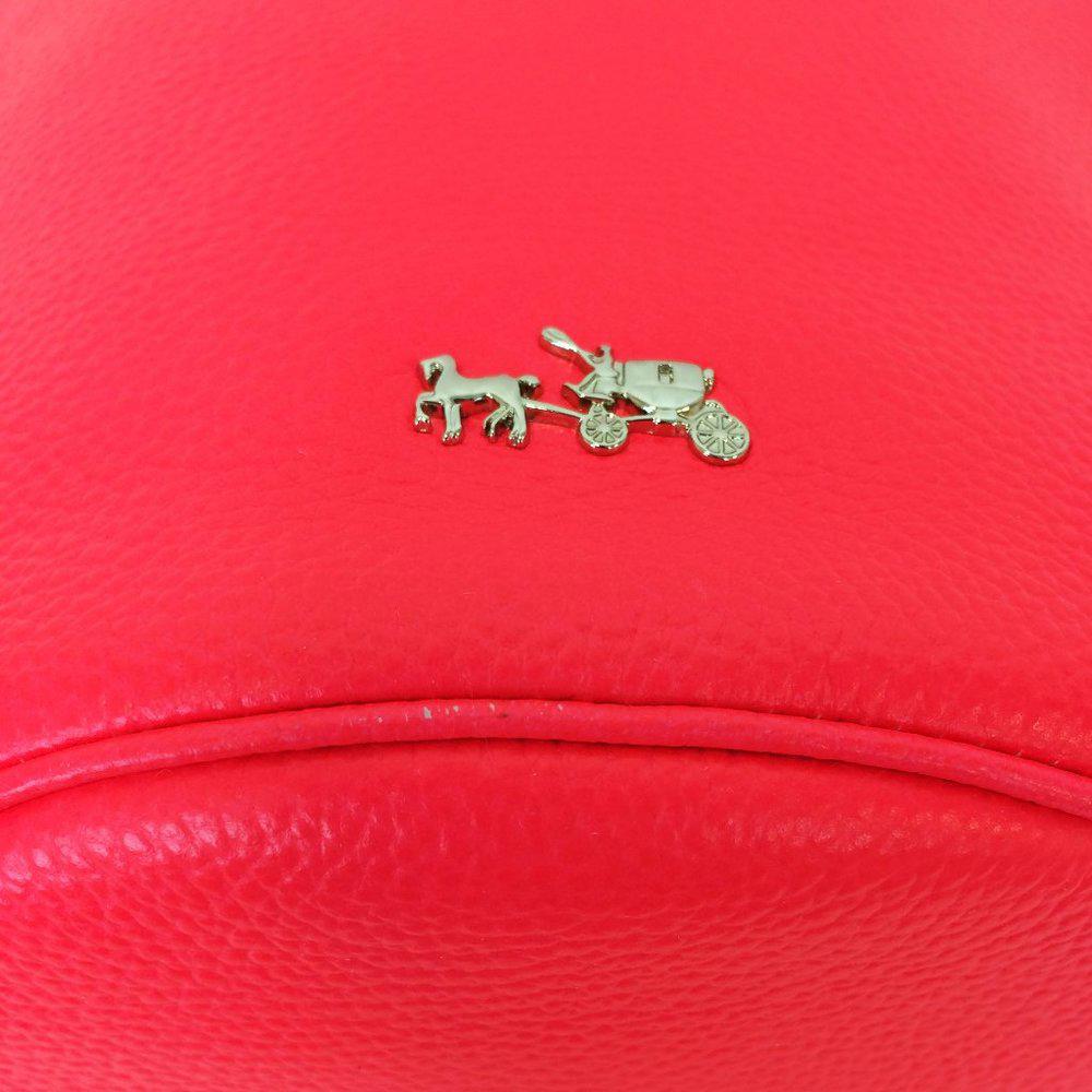 COACH 34527 Neon Pink Mini Leather Duffle