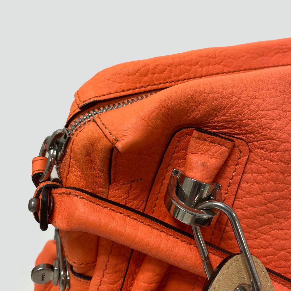 Chloe Paraty Orange Fizz Leather Satchel Bag