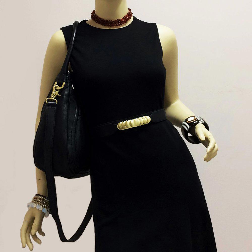 Tory Burch Edye Small Black Leather Hobo