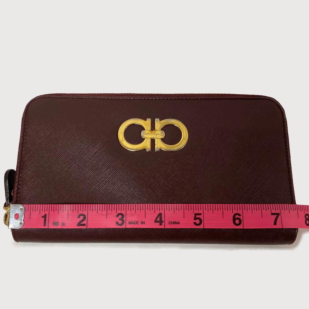 Salvatorte Ferragamo Double Gancio Oxblood Wallet