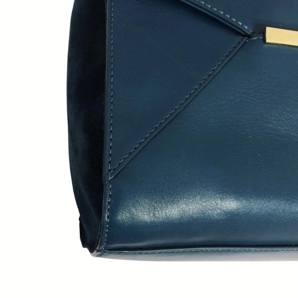 Tory Burch Penelope Teal Leather Satchel Bag