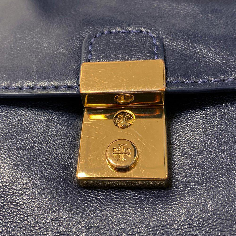 Tory Burch Priscilla Navy Blue Leather Bag