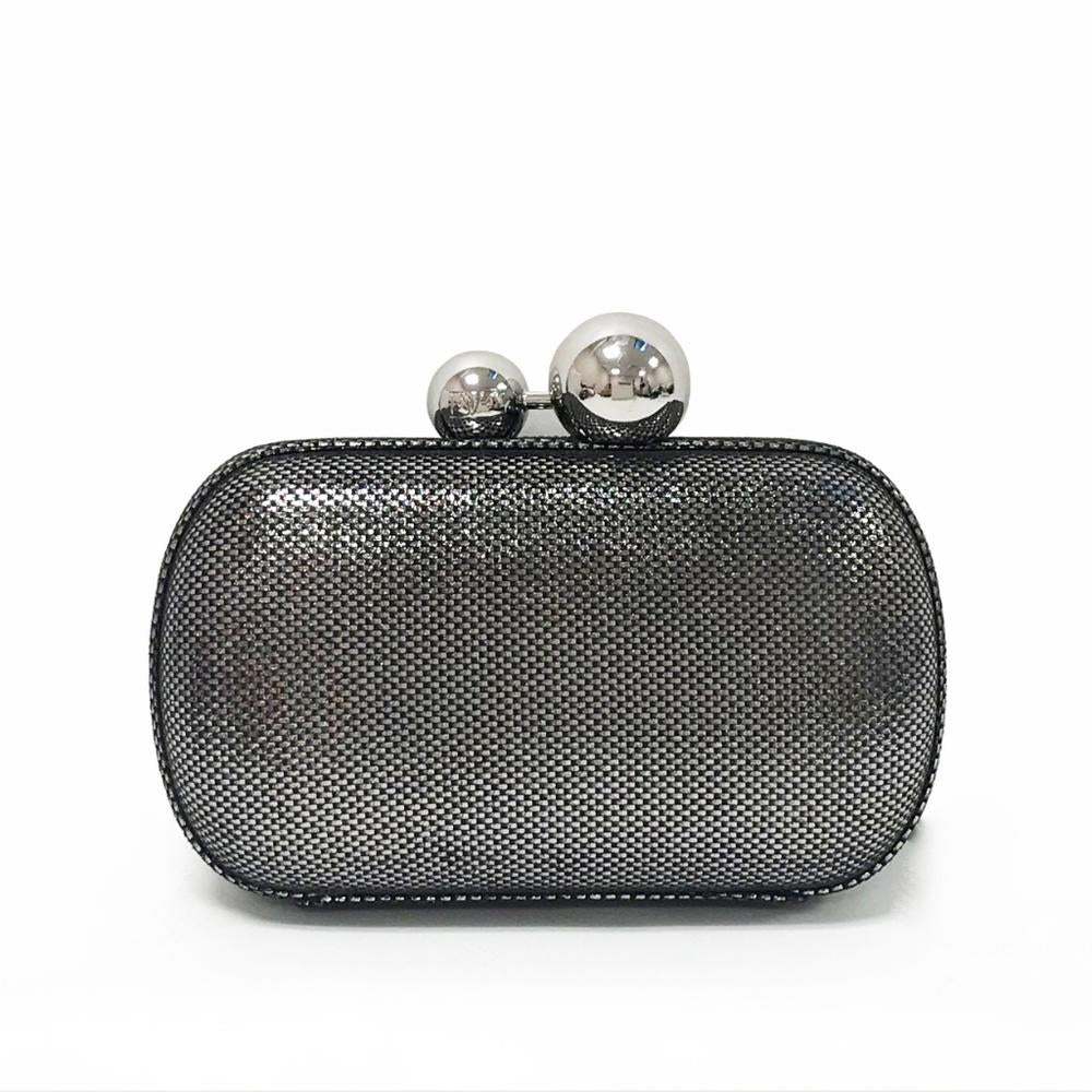 DVF Minaudiere Sphere Metallic Clutch