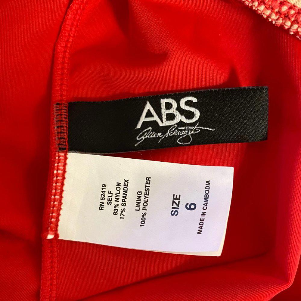 ABS by Allen Schwartz Red Tankini Swim Top