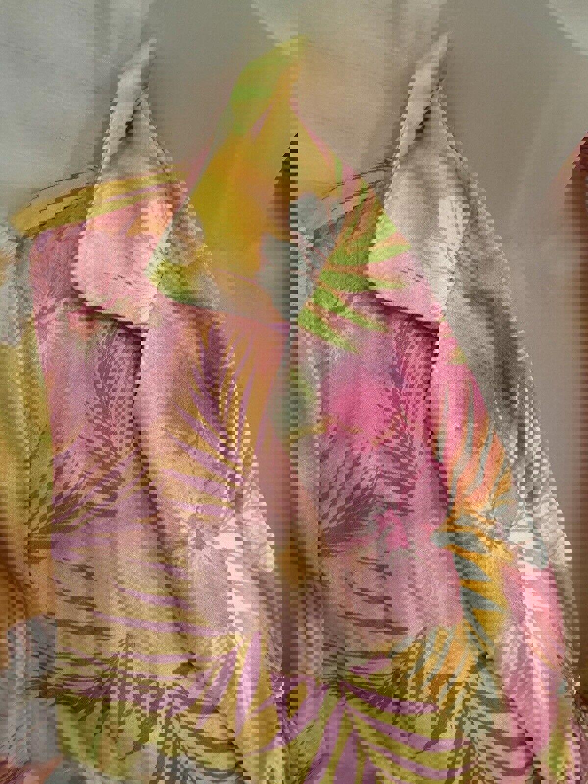 Koton Cropped Hawaiian Shirt Teens Girls Size 8 UK With Straps To Tie In Front