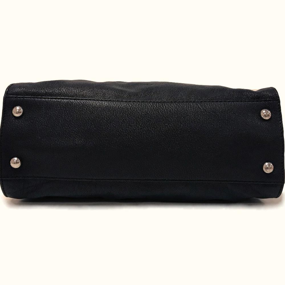 Michael Kors Hamilton Black Leather Satchel