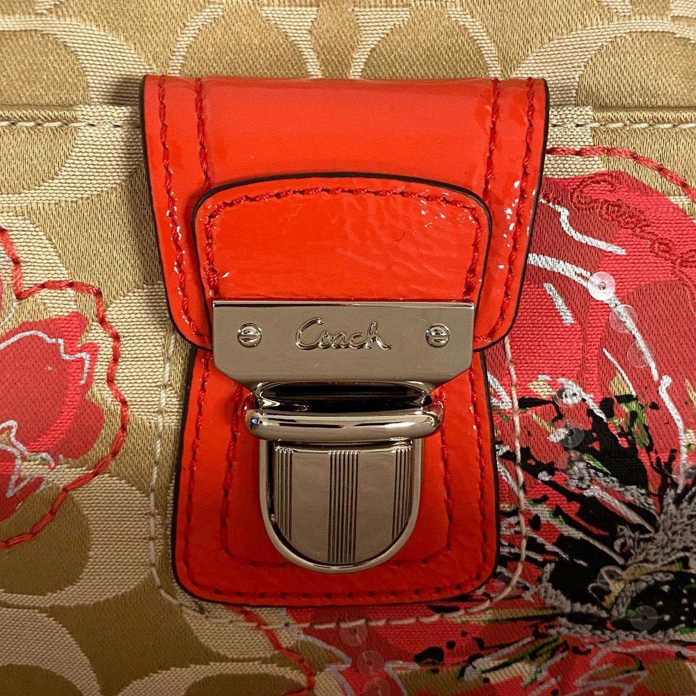 COACH 47075 Poppy Signature Floral Swing Pack
