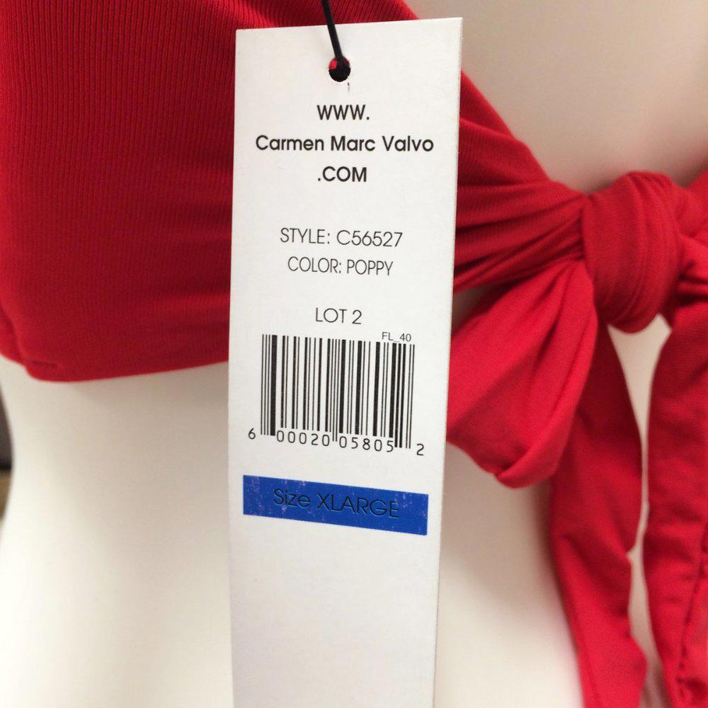 Carmen Marc Valvo Poppy Red Swimsuit