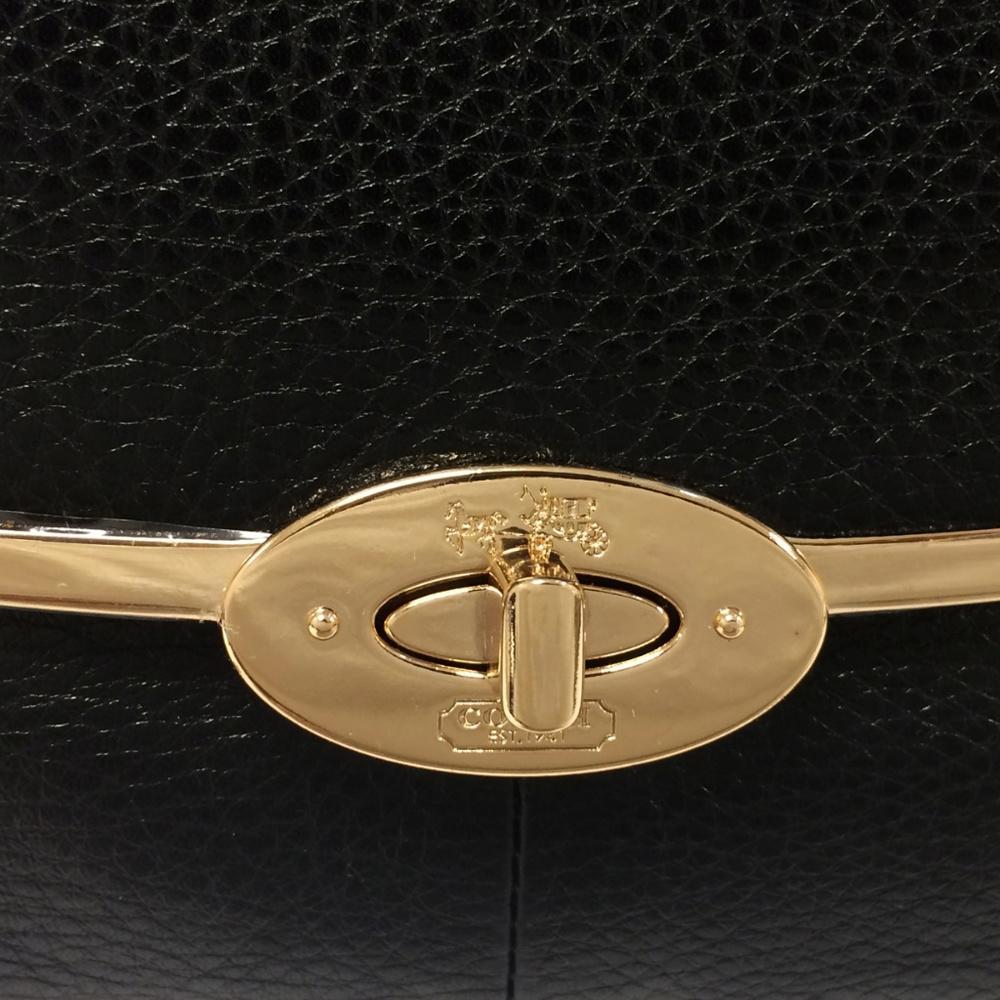 COACH 25169 Madison Black Leather Shoulder Bag