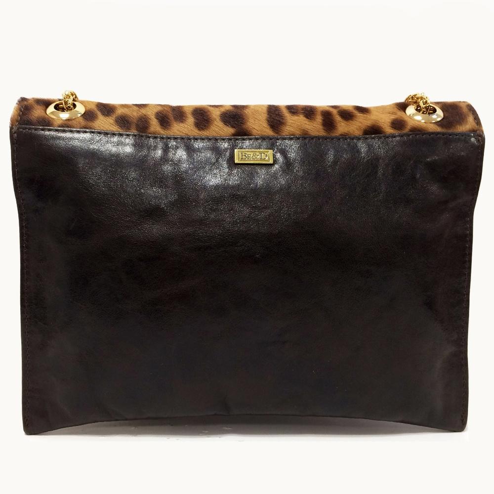 BE & D Karsten Leopard Print Chain Bag