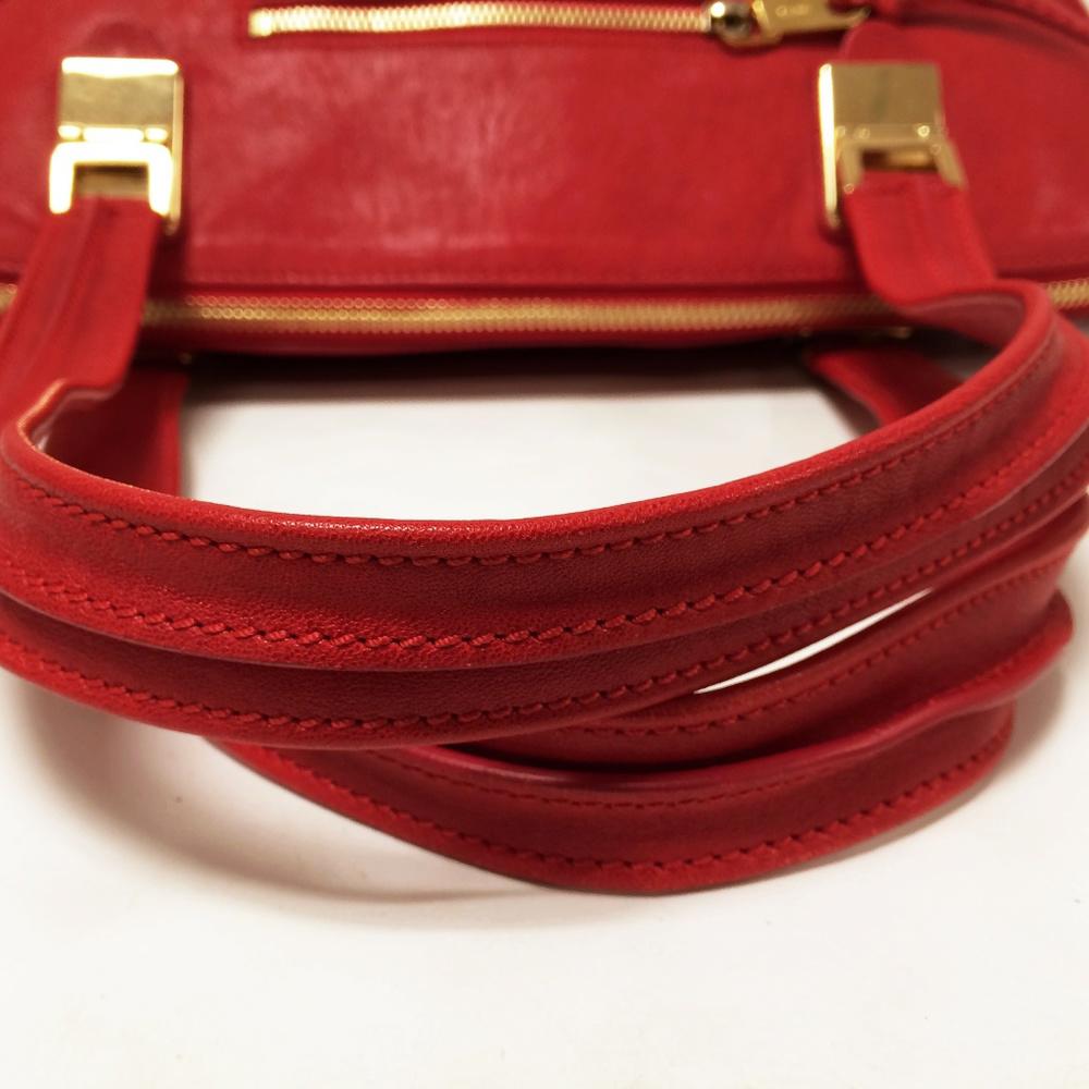 75% OFF Chloe Angie Red Leather Shoulder Bag