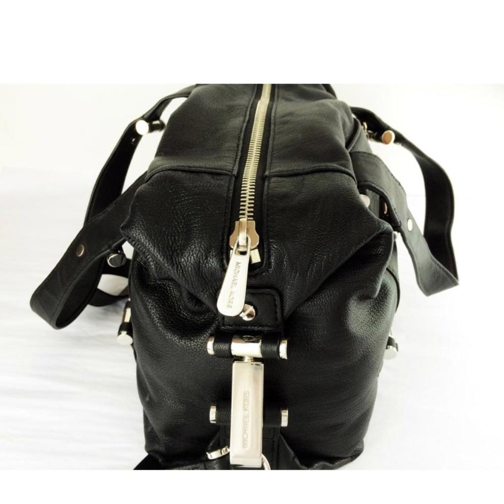 MICHAEL KORS Gibson Black Leather Satchel Bag