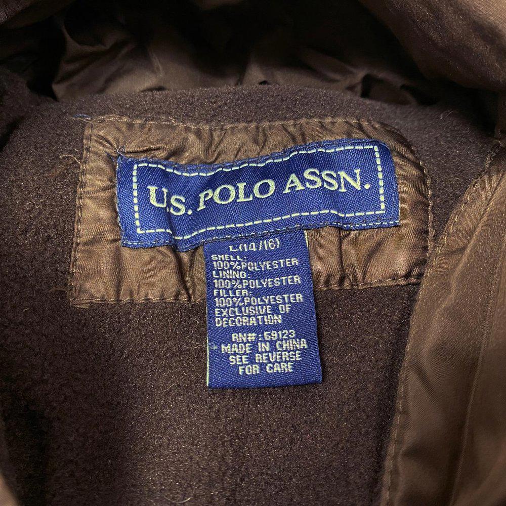 U.S Polo Association Brown Puffer Coat