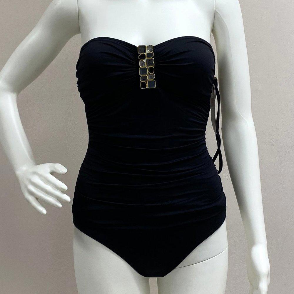 La Blanca Black One Piece Bathing Suit