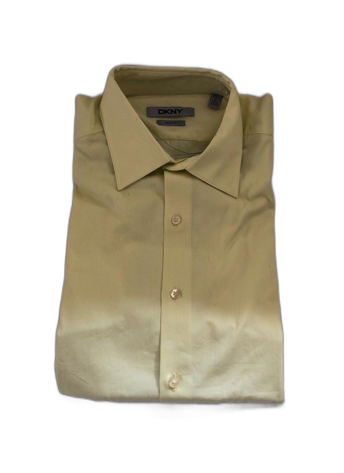 DKNY Slim Fit Dress Shirt - Light Yellow