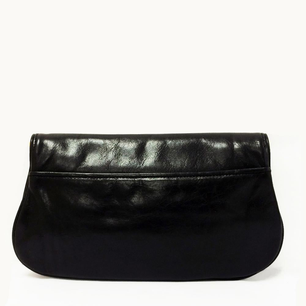 Tory Burch Black Logo Clutch