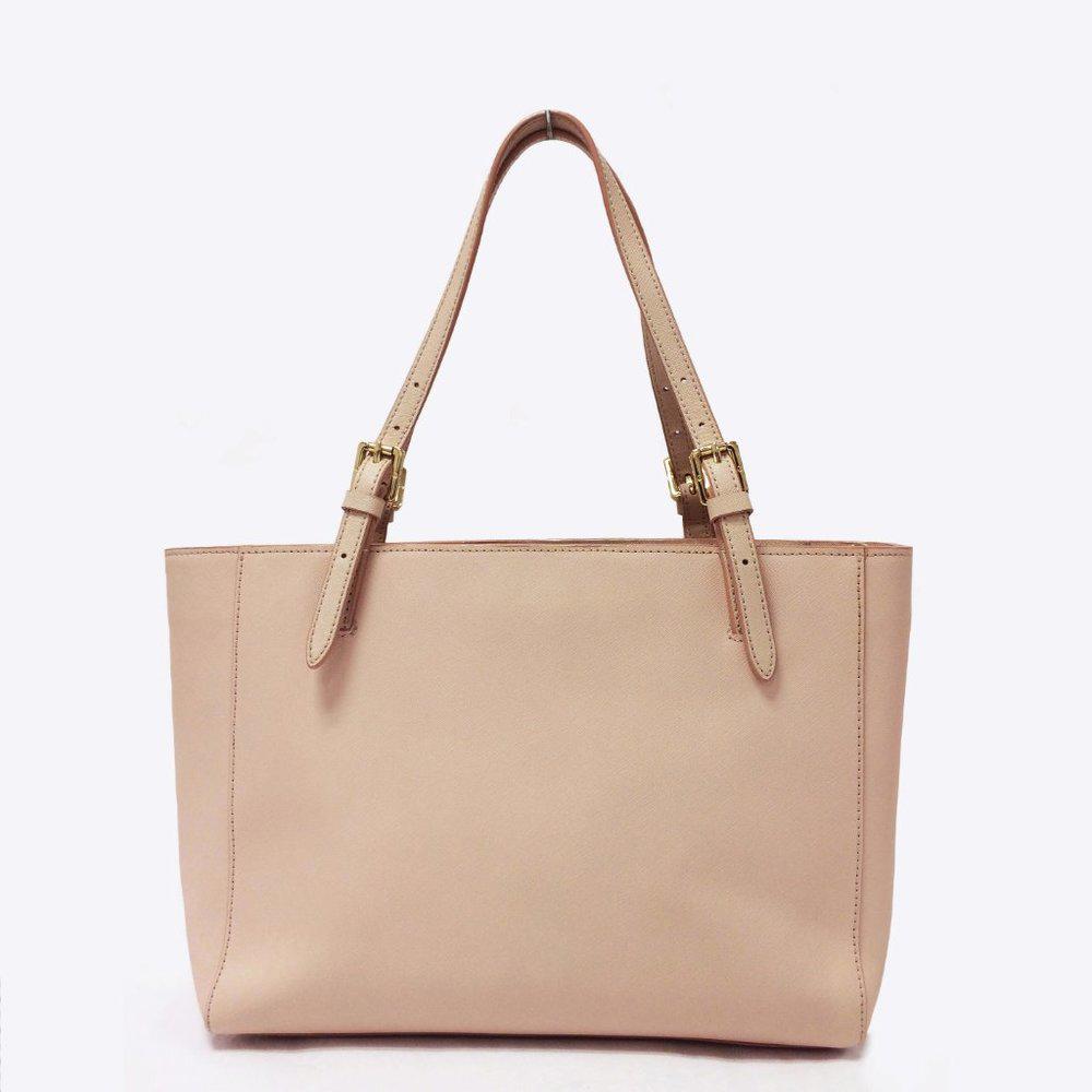Tory Burch York Oak Small Buckle Tote
