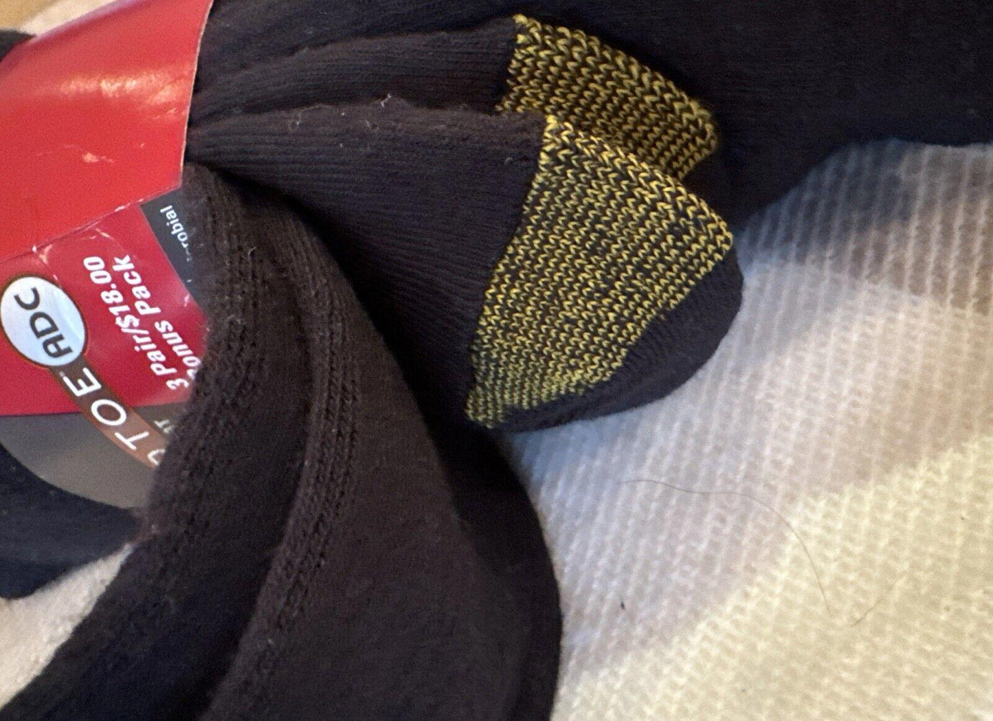 Gold Toe ADC 4 Pair Black Men Socks Size 10-13