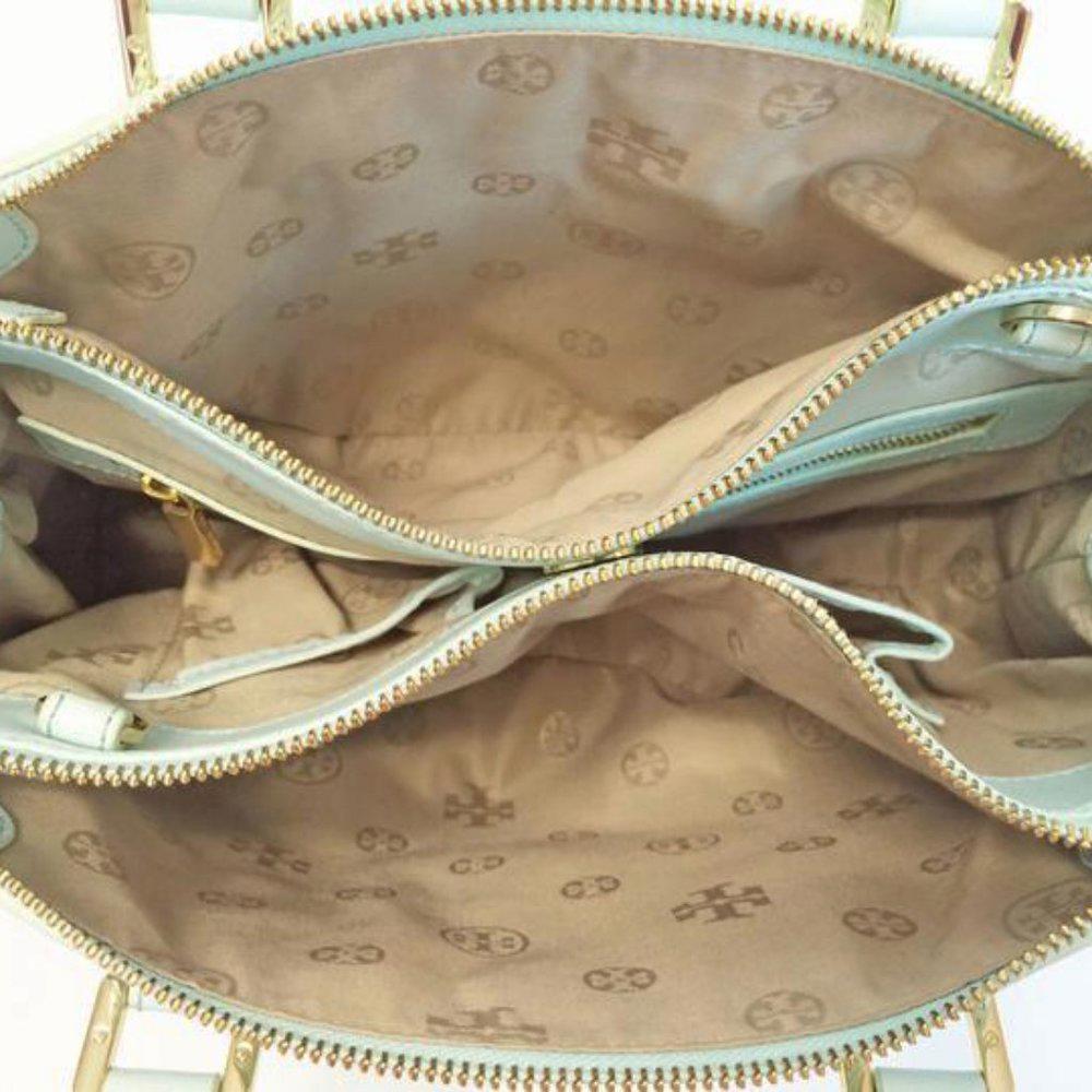 Tory Burch Robinson Spectator Mint Green Satchel