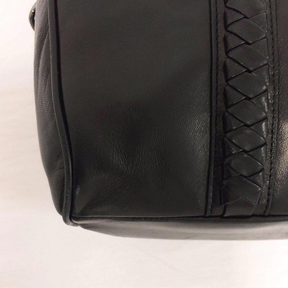 Elie Tahari Natalie Black Leather Satchel