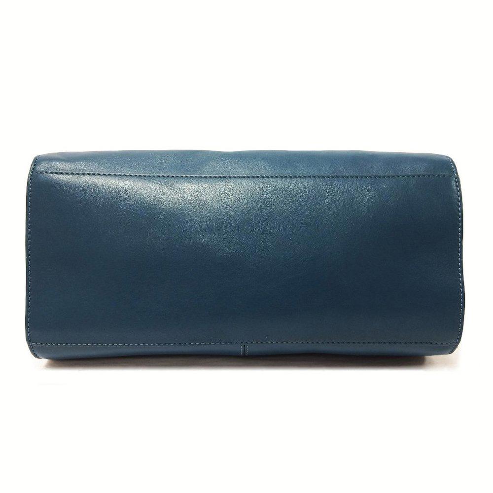 Tory Burch Penelope Teal Leather Satchel Bag