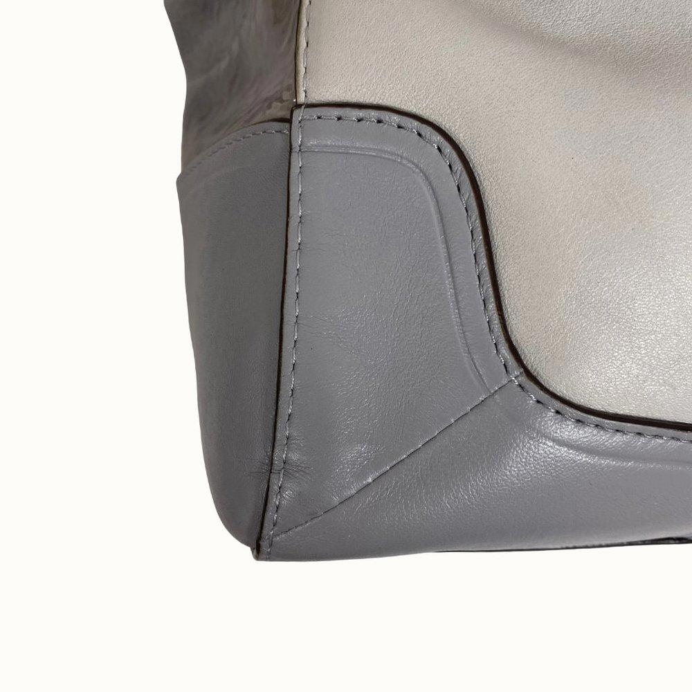 COACH 25073 Poppy Colorblock Grey Satchel