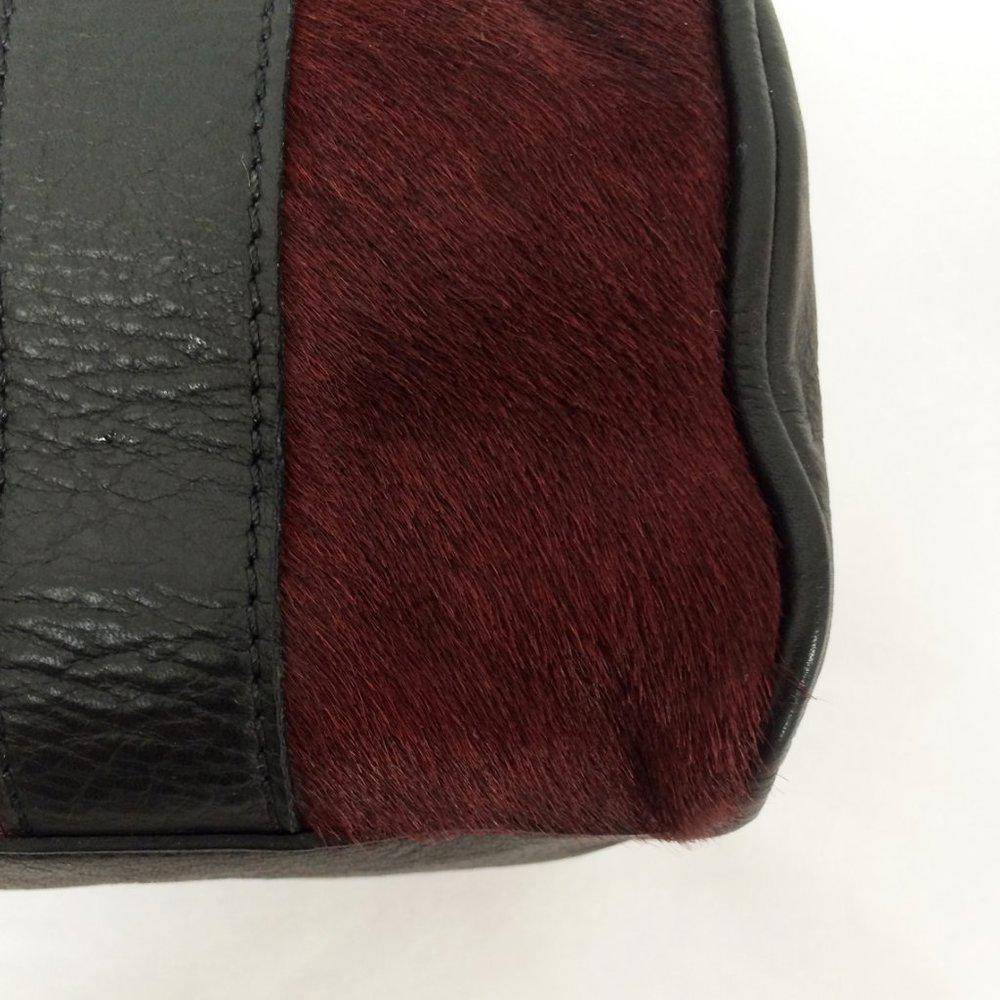 Maurizio Taiuti Red Calf Hair Satchel Bag