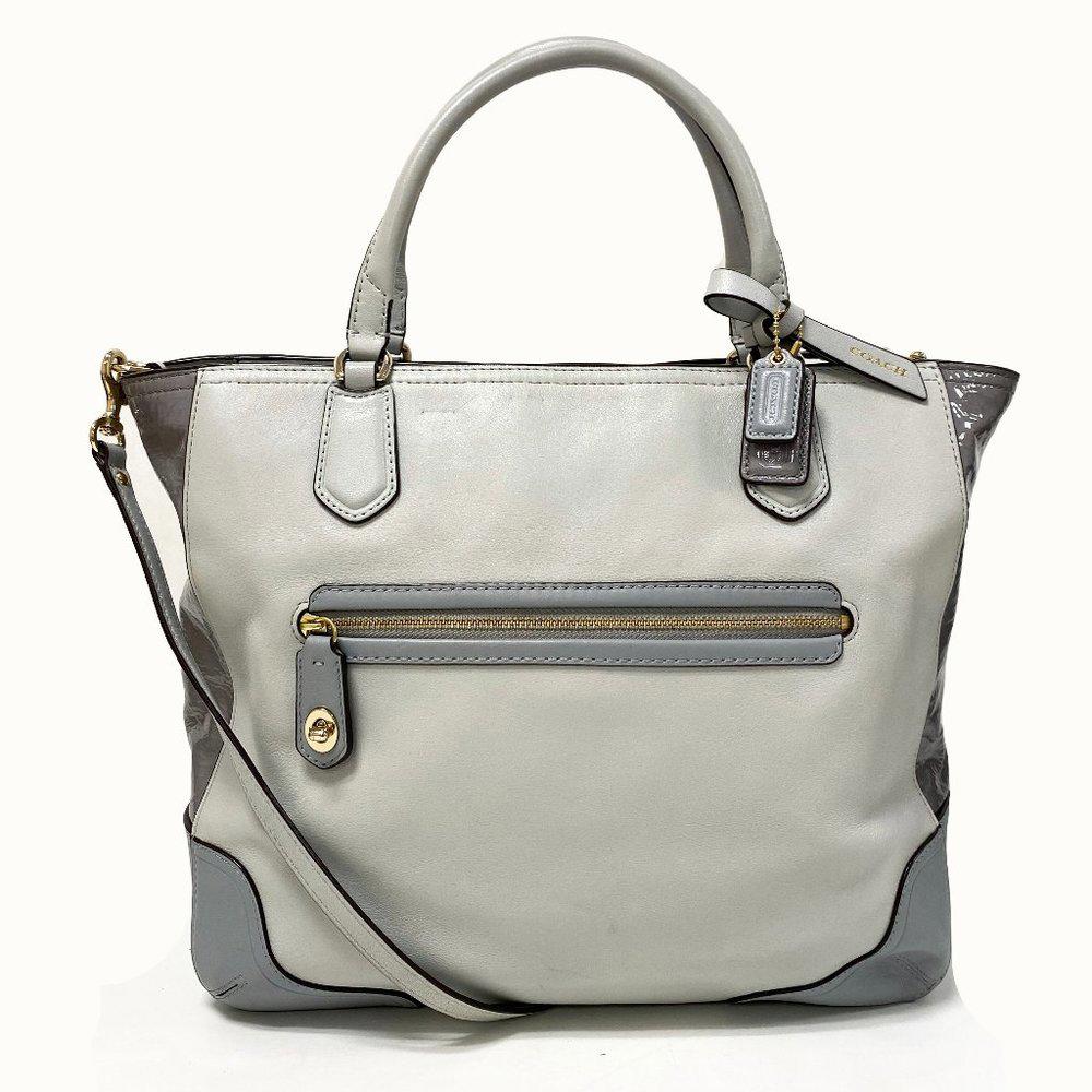 COACH 25057 Blaire Grey Color block Conv. Tote