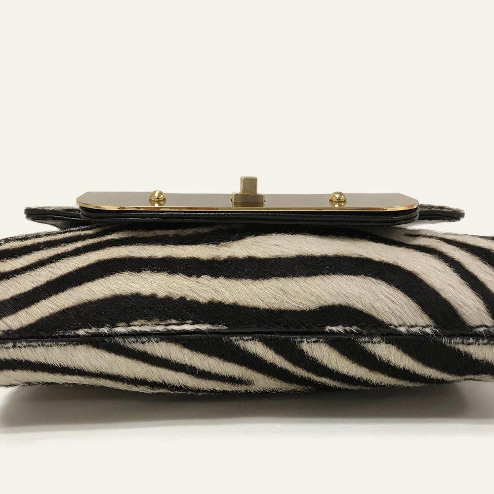 DVF Harper Bon Bon Zebra Print Bag