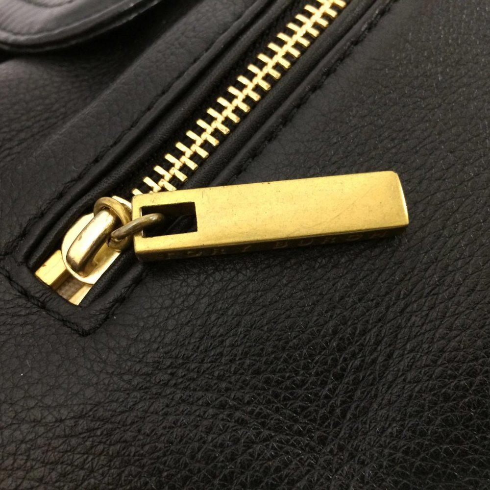Tory Burch Edye Small Black Leather Hobo