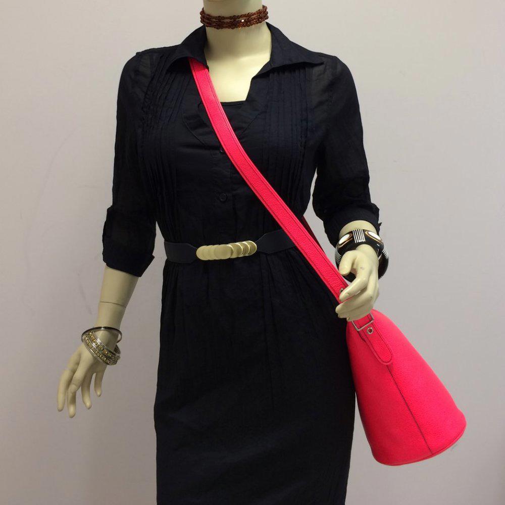 COACH 34527 Neon Pink Mini Leather Duffle