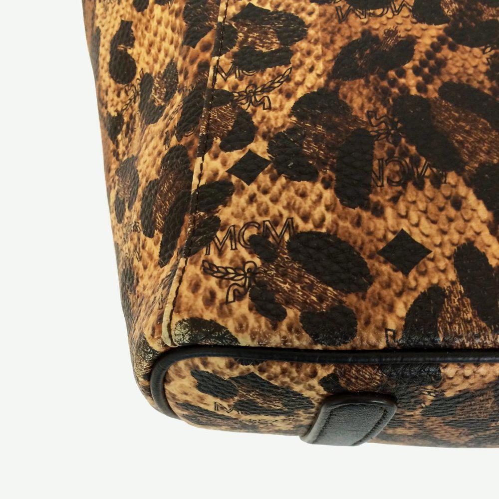 MCM Project Shopper Visetos Leopard Print Tote