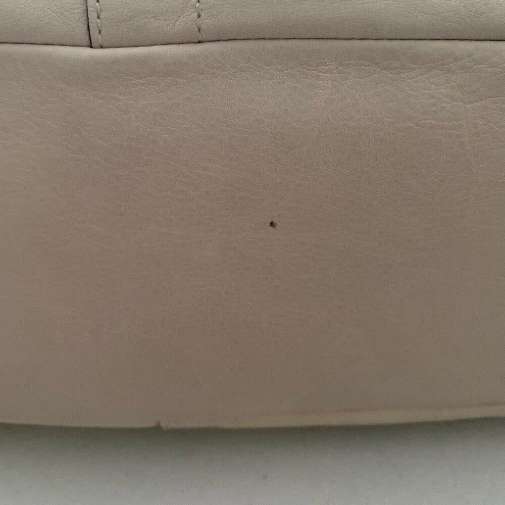 COACH 12248 Ergo Pleated Leather Ecru Ivory Shoulder Bag
