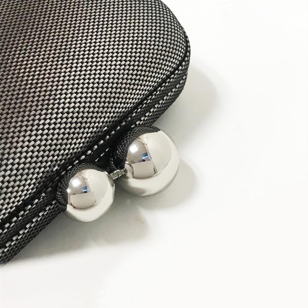DVF Minaudiere Sphere Metallic Clutch